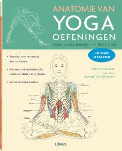 Anatomie van yoga-oefeningen werk- en kleurboek voor zelfstudie