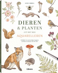 Dieren en planten uit het bos aquarelleren