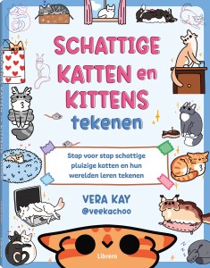 Schattige katten en kittens tekenen